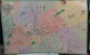 York Gettysburg PA Laminated Wall Map
