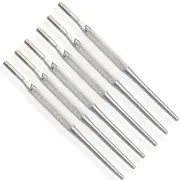 6 Pcs Sterile Surgical Scalpel Knife Handle Blade Holder #3 With Round Pattern