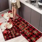 Xmas Tree Pattern Christmas Kitchen Rugs Xmas Floor Mats Holiday Festival