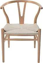SK Designer Living Replica Hans Wegner Wishbone Chair - Natural