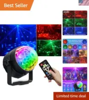 Portable RGB Sound Activated Disco Ball Light with Remote Control for Parties
