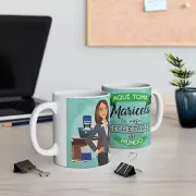 Taza de Café 11 oz | Regalo Personalizado "Aquí Toma la Mejor Secretaria" Regalo