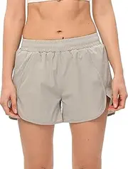 [WAROVE] Womens Running Shorts Quick Dry Athletic Workout Shorts with Mesh Liner Zipper Pockets