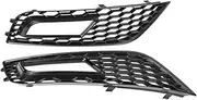 Fog Light Grille for Au&di A4 B8 5 RS4 2013 2014 2015 2016 Car Accessories 2 pcs Car Styling Glossy Black Front Bumper Fog Light Grilles