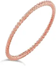 [Dainty and Elegant Gold Rings] Dainty 14k Rose Gold Stackable Thin Rope Ring