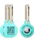 2 Pack Of Pikeeper 2-in-1 QR Code Air Tag Holder, Durable Airtag Keychain Case