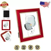 Luxurious Velvet Picture Frame with Golden Double Border, Horizontal or Vertical