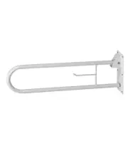 30" Foldaway Wall Mount Grab Bar With Paper Holder STAINLESS STEEL
