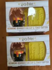 Hermione Granger Egg Cup & Toast Cutter Set (×2) - Harry Potter Wizarding World