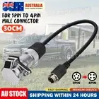 Heavy Duty Reverse Camera Trailer Cable Coil 5PIN to 4PIN Male Connector AU
