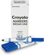Crayola 58 7800 042 Ultra Clean Rayola Original Bulk Markers, Blue, 12 Count
