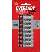 Eveready Silver AA Alkaline Batteries 8 pack