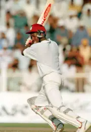 Brian Lara batting for the West Indies during the Champions T- Old Cricket Photo