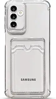[Tuokiou] Clear Wallet Phone Case for Samsung Galaxy A13 5G Upgrade Card Slot Case Slim Fit Protective Soft TPU Shockproof Cover with Cute Card Holder for Samsung Galaxy A13 5G 6.5 inch (Black)