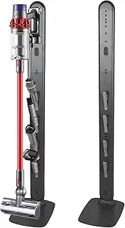 [SIOMK] Vacuum Stand for Dyson Gen5 V15 V12 V11 V10 V8 V7 V6, No-Drill Standing Dock with Conceal Cables & Space-Saving Design, Stable Metal Organizer for Cordless Cleaner & Attachments, Easy Assembly