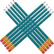 NUOBESTY Large Wooden Sketch Pencils 12 Pcs Pre-sharpened Hb Pencils Eraser for Drawing Sketching Painting School