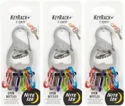 Nite Ize KeyRack+ w/ Plastic Mini S-Biners - Stainless (3-Pack)