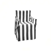 Alfresco 100% Cotton Director Chair Cover - Striped Black