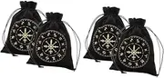 Ipetboom 2sets Tarot Card Holder Bag Drawstring Tarot Pouch for Cards Jewelry Secure Closure Soft Lint Material Storage Pouch 2pcs*2