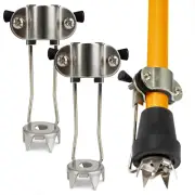 Vive Cane Tips for Ice - All Terrain Heavy Duty (2 Pack) Metal Retractable 4-Pro