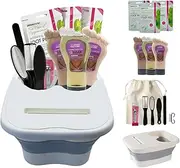 Foot Care Kit – Premium Foot Spa & Tool Kit with Foot Peel Mask, Foot Mask, and Pedicure Sets for Feet for Smooth, Healthy Skin (Coffee, One Size)