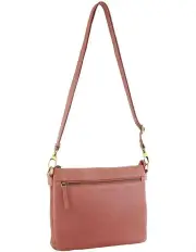 [PIERRE CARDIN] Leather Crossbody Bag in Marsala
