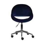 Kip Velvet Desk Chair Indigo