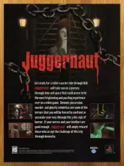 1999 Juggernaut Playstation 1 PS1 Vintage Print Ad/Poster Horror Video Game Art