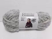 LOOPS & THREADS CHARISMA CLOUD Yarn Skein 86 yd PATTERN INCLUDED Light Gray