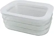 TOMVAES Deli Meat Container for Fridge, Bacon Keeper Fridge Meat Container, Meal Prep Containers, Stackable Food Storage Boxes for Cold Cuts, Salami, Deli, Lunch Meat (3 Layer)