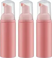 Tekson Foam Pump Bottle (Pink), Empty Travel Size Foam Dispenser Pump for Soap Shampoo, Lash Cleanser(60ml, 3PCS)