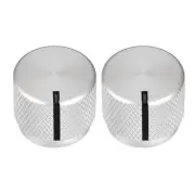 Stereo Knob, 20*6*17 mm Aluminium Alloy, Volume Control Knobs, Sliver 2pcs