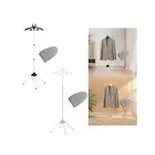 Steam Ironing Clothes Hanger Foldable Standing Drying Rack Aluminum Alloy