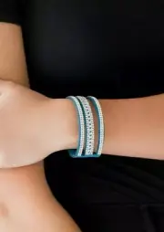 Paparazzi Bracelet ~ Rollin In Rhinestones - Blue