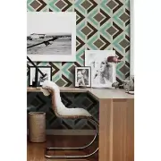 Retro geometric pattern seamless regular shapes simple Non-Woven wallpaper