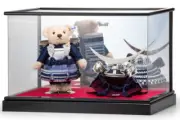 Steiff Teddy Bear Samurai Japanese Hayabusa II + Display case Japan Limited