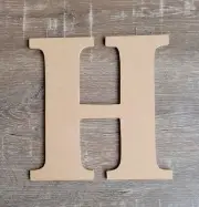Chipboard Cut-Out Initial "H" For Crafts