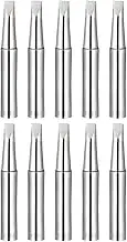 uxcell Soldering Iron Tips 4mm x 6.5mm Flat Edge Replacement for Solder Station Tip 900M-T-3.2D Silver 10pcs