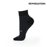 【REWOOLUTION】RUN 輕量避震羊毛短襪(碳灰)-羊毛 短襪 抗菌 厚底|NAB0194|M1U6001K02
