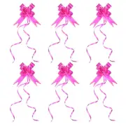 40Pcs 2.8" Pull Bows Present Wrapping String Bows Gold Thread Style Rose Red