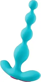 Femme Funn Silicone Vibrating Anal Beads, 7-Inch Size, Turquoise