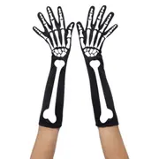 1Pair Of Gloves Skeleton Gloves Stockings Face Mask Skull Halloween Women Fancy Dress Costume AU
