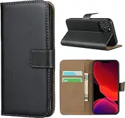 [Cavor] for iPhone 12 Case,for iPhone 12 Pro Case,Premium PU Leather Folio Flip Wallet Case Cover Magnetic Closure Book Design with Kickstand Feature & Card Slots-Black