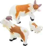 WHAMVOX 3pcs Simulation Goat Doll Animal Office Desk Decor Office Table Decor Sheep Figurine Decor Sheep Figurines Mini Sheep Decor Sheep Sculptures Outdoor Resin Sheep Doll