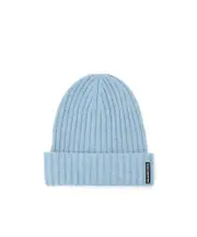 Alexander Wang Logo Flag Tag Ribbed Beanie One size sky-blue
