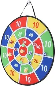 HOMOBABE 1 Set Interactive Sticky Ball Dart Board Game Portable for Indoor Outdoor Fun Promotes Eye Hand Coordination to Traditional