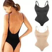 Seamless Backless Bodysuit Shapewear Tummy Control Full Body Shaper Tank Tops