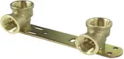 Wärmer System Concealed Shower Bracket/Length - 150mm / Thermostatic Mixer Tap Bar Back Plate BSP Thread Faucet Connection Set 1/2x1/2 x L 150