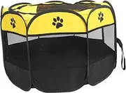 COLLBATH Dog and Cat Tent Large Octagon Pet Playpen Foldable Pet Sleeping Tent Dog House Accessories Oxford Fabric Easy Maintenance