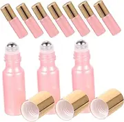 VICASKY 10 pcs Refillable Glass Roller Bottles for Essential Oils Leak Design for Travel for Storing Perfumes Aromatherapy and Cosmetic Liquids